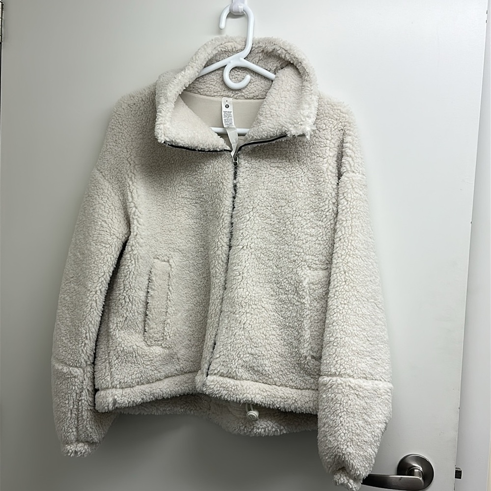 Lululemon Cinchable Fleece Zip Up (Size 8)